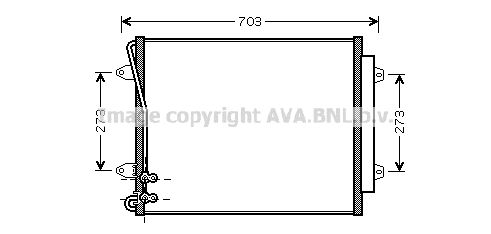 AVA QUALITY COOLING Конденсатор, кондиционер VW5226